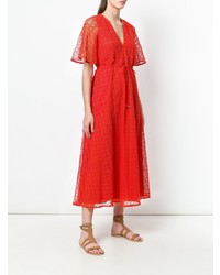 Robe midi rouge Temperley London