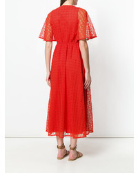 Robe midi rouge Temperley London