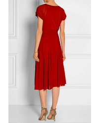 Robe midi rouge Donna Karan