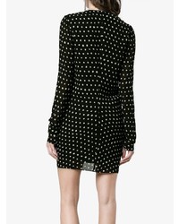 Robe moulante á pois noire Saint Laurent