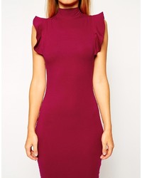 Robe moulante bordeaux Asos