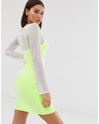 Robe moulante chartreuse Missguided
