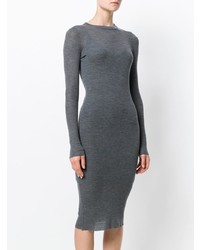 Robe moulante en tricot grise Cashmere In Love
