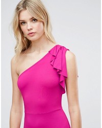 Robe moulante fuchsia