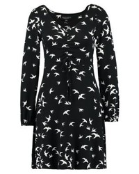 Robe moulante imprimée noire Dorothy Perkins