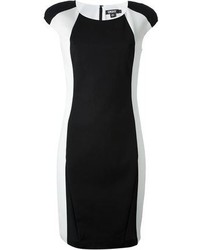 Robe moulante noire et blanche DKNY