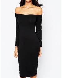 Robe moulante noire Asos