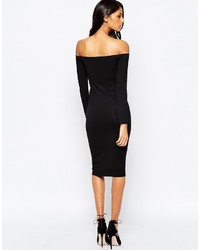 Robe moulante noire Asos