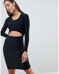 Robe moulante noire Missguided