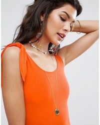 Robe moulante orange Asos