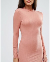 Robe moulante rose Missguided