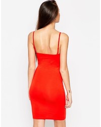 Robe moulante rouge Asos