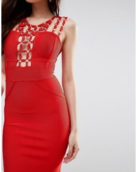 Robe moulante rouge Missguided