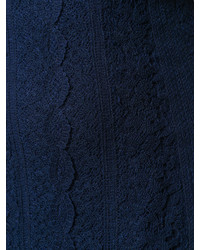 Robe nuisette en dentelle bleu marine Ermanno Scervino