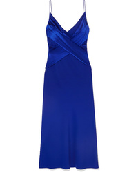 Robe nuisette en soie bleue