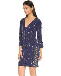 Robe ornée bleu marine By Malene Birger