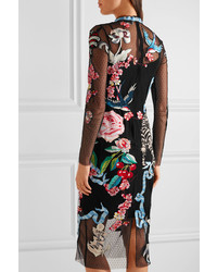 Robe ornée noire Temperley London