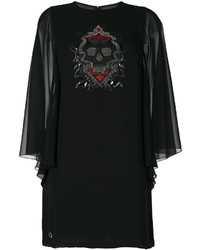 Robe pailletée noire Philipp Plein