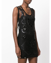 Robe pailletée noire Philipp Plein