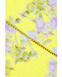 Robe patineuse à fleurs jaune Giambattista Valli