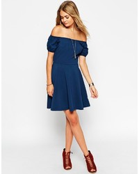 Robe patineuse bleu marine Asos