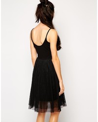 Robe patineuse de tulle noire