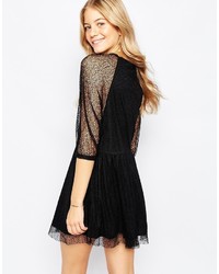 Robe patineuse en dentelle noire Vero Moda