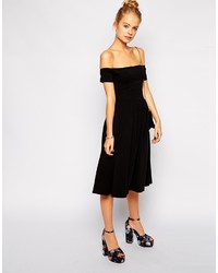 Robe patineuse noire Asos