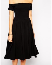 Robe patineuse noire Asos