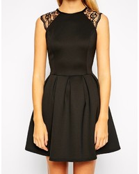 Robe patineuse noire Asos