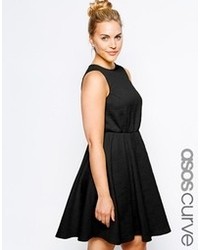 Robe patineuse noire Asos