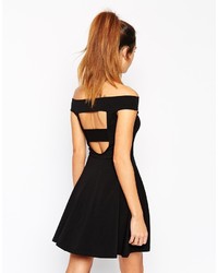 Robe patineuse noire Asos