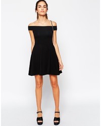 Robe patineuse noire Asos