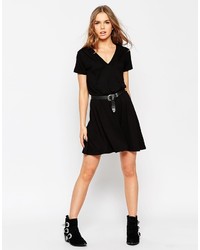 Robe patineuse noire Asos