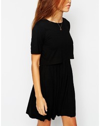 Robe patineuse noire Asos