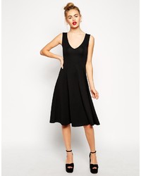 Robe patineuse noire Asos