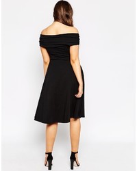 Robe patineuse noire Asos