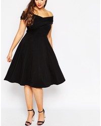 Robe patineuse noire Asos