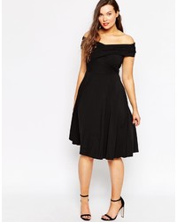 Robe patineuse noire Asos