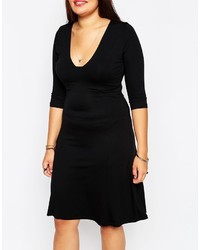 Robe patineuse noire Asos