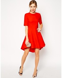 Robe patineuse rouge Asos