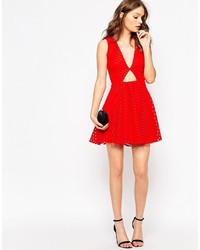 Robe patineuse rouge