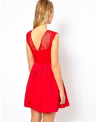 Robe patineuse rouge Oasis