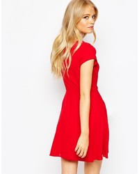 Robe patineuse rouge Love
