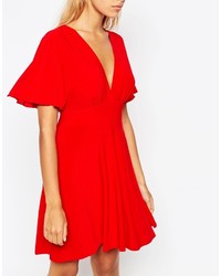 Robe patineuse rouge Love