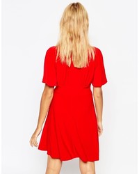 Robe patineuse rouge Love