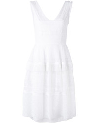 Robe plissée blanche Talbot Runhof