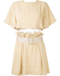 Robe plissée marron clair Toga