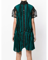 Robe plissée verte Sacai