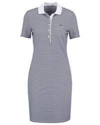 Robe-pull à rayures horizontales bleu clair Lacoste
